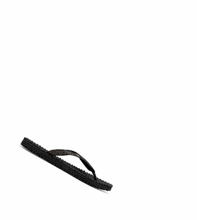 Women's Ilse Jacobsen Flip Flops Black | XO8794512