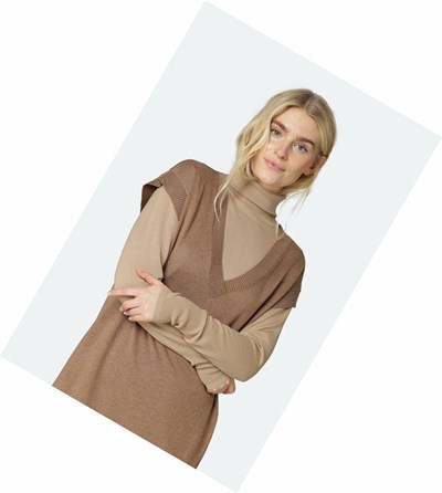 Women's Ilse Jacobsen Knitwear Dark Brown | WB5079461