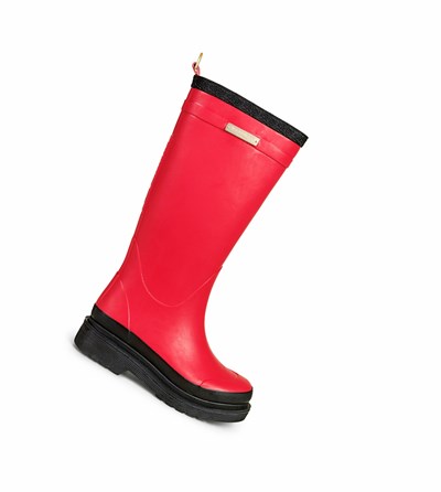 Women's Ilse Jacobsen Rain Boots Deep Red | PW2517396