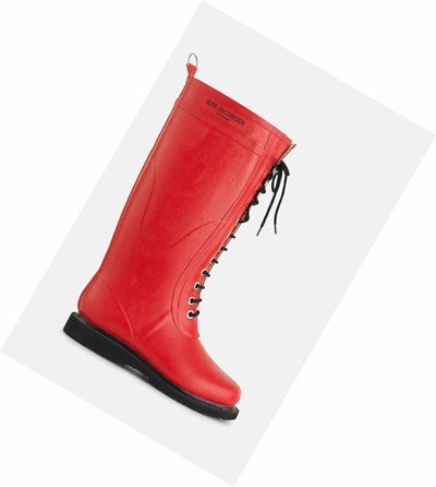 Women's Ilse Jacobsen Rain Boots Deep Red | QP1789243