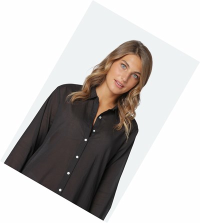 Women's Ilse Jacobsen Shirts Black | OR2746901