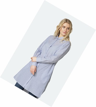 Women's Ilse Jacobsen Shirts Blue | KX1487320