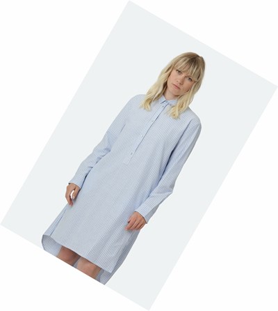 Women's Ilse Jacobsen Shirts Blue | LR6819305