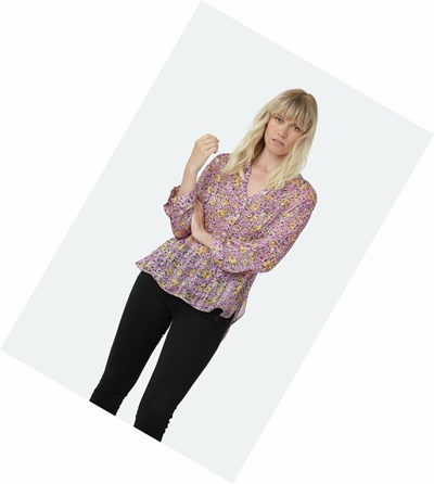 Women's Ilse Jacobsen Shirts Purple | RJ9120458