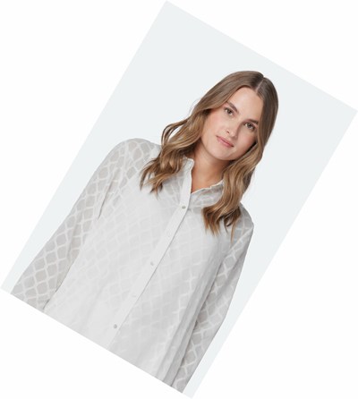 Women's Ilse Jacobsen Shirts White | QA0142973