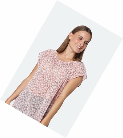 Women's Ilse Jacobsen Tops Coral | MA2905864