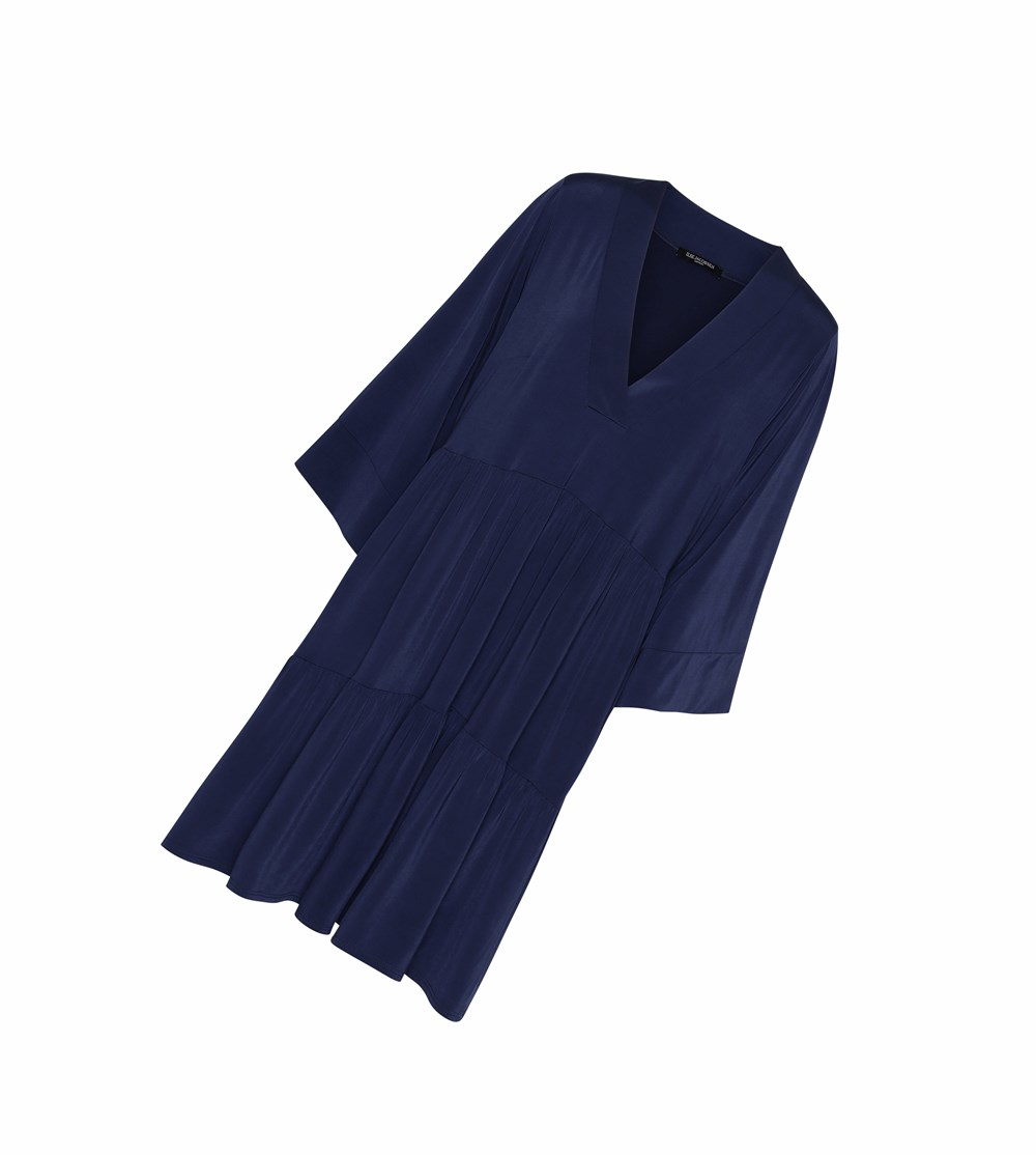 Women's Ilse Jacobsen Dress Indigo | TZ6407519