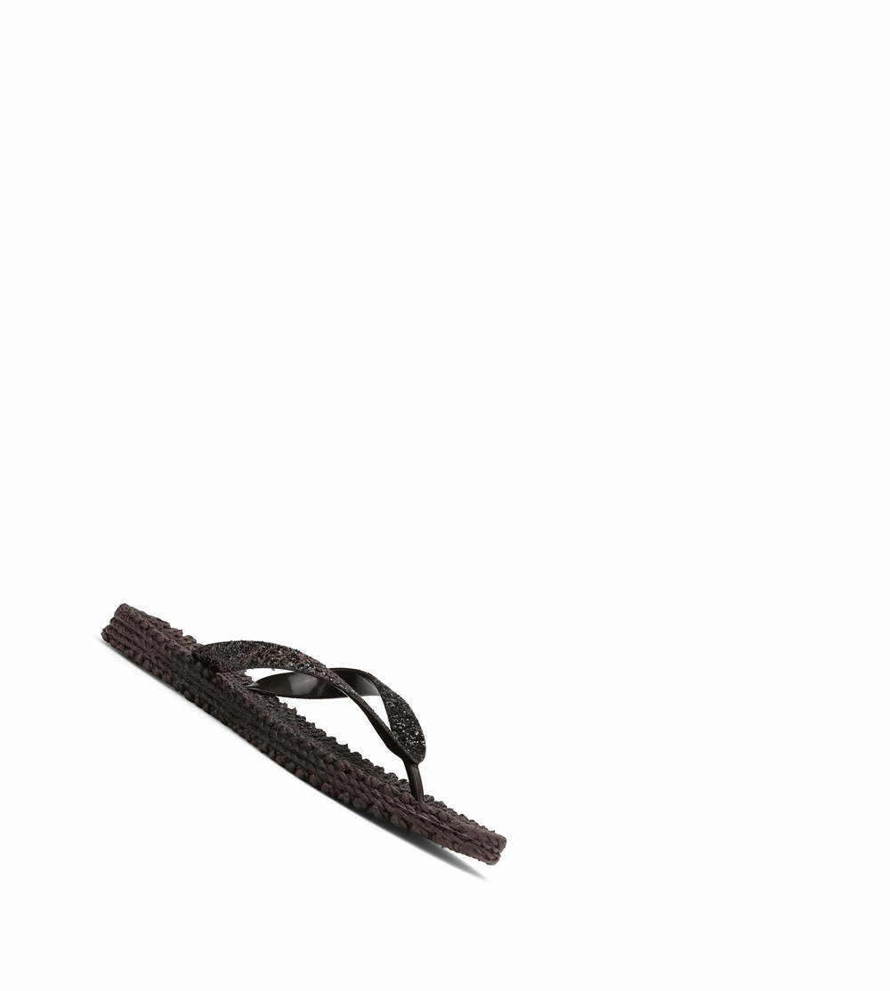 Women's Ilse Jacobsen Flip Flops Black | CV4580273