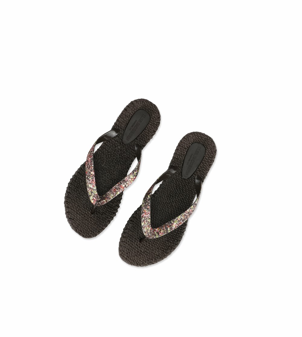 Women's Ilse Jacobsen Flip Flops Black | CV4580273