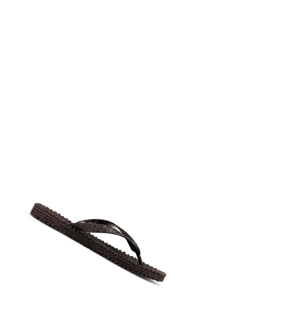 Women\'s Ilse Jacobsen Flip Flops Black | CV4580273