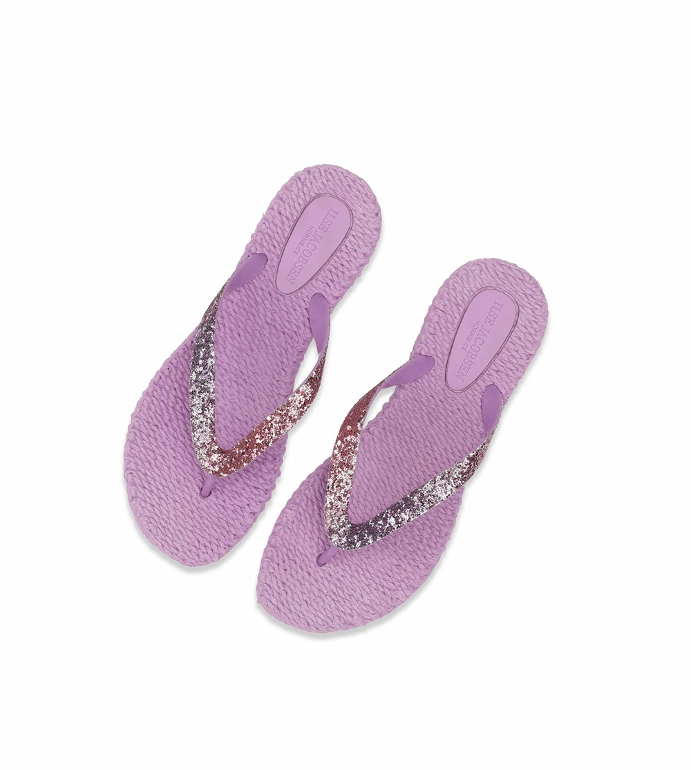 Women's Ilse Jacobsen Flip Flops Purple | LX8675904