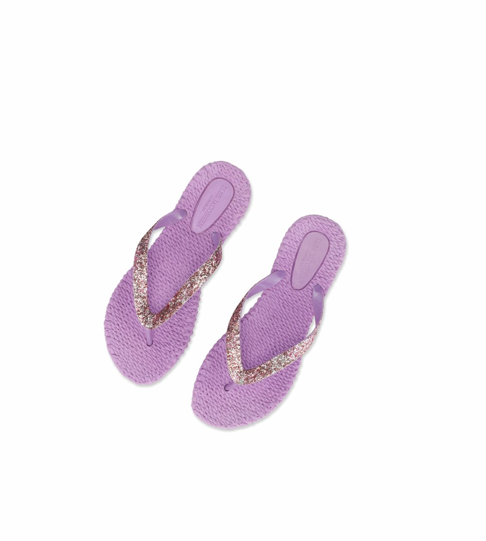 Women's Ilse Jacobsen Flip Flops Purple | LX8675904