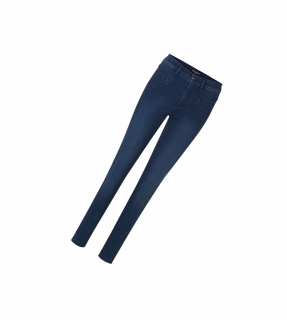 Women's Ilse Jacobsen Pants Dark Blue Wash | RQ3897061