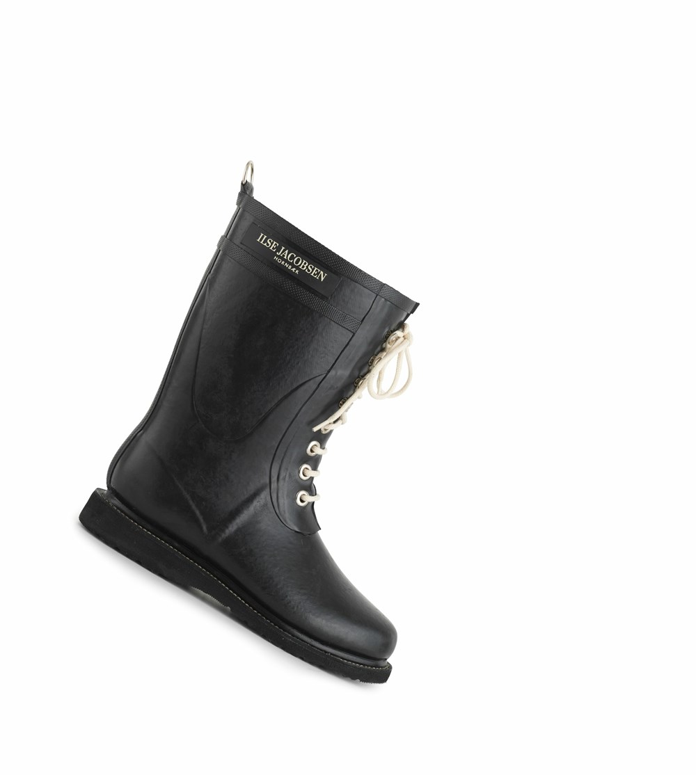 Women\'s Ilse Jacobsen Rain Boots Black | US7051623