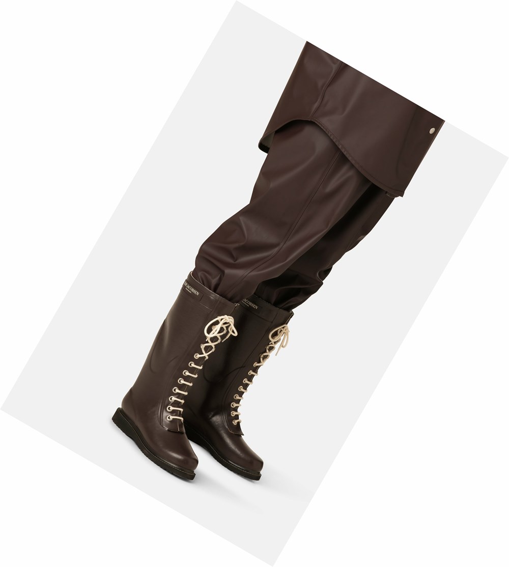 Women's Ilse Jacobsen Rain Boots Brown | HS0469825