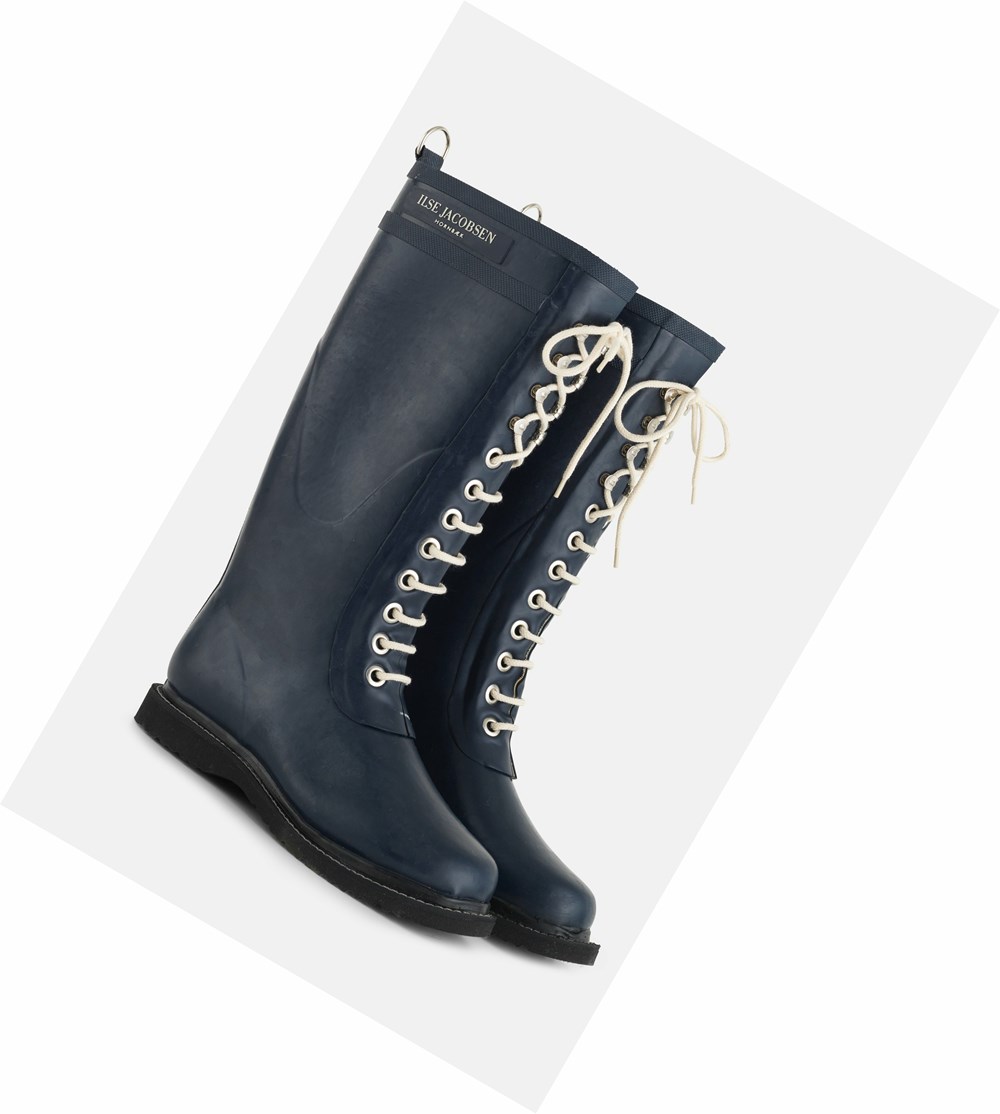 Women's Ilse Jacobsen Rain Boots Dark Indigo | LR0752649