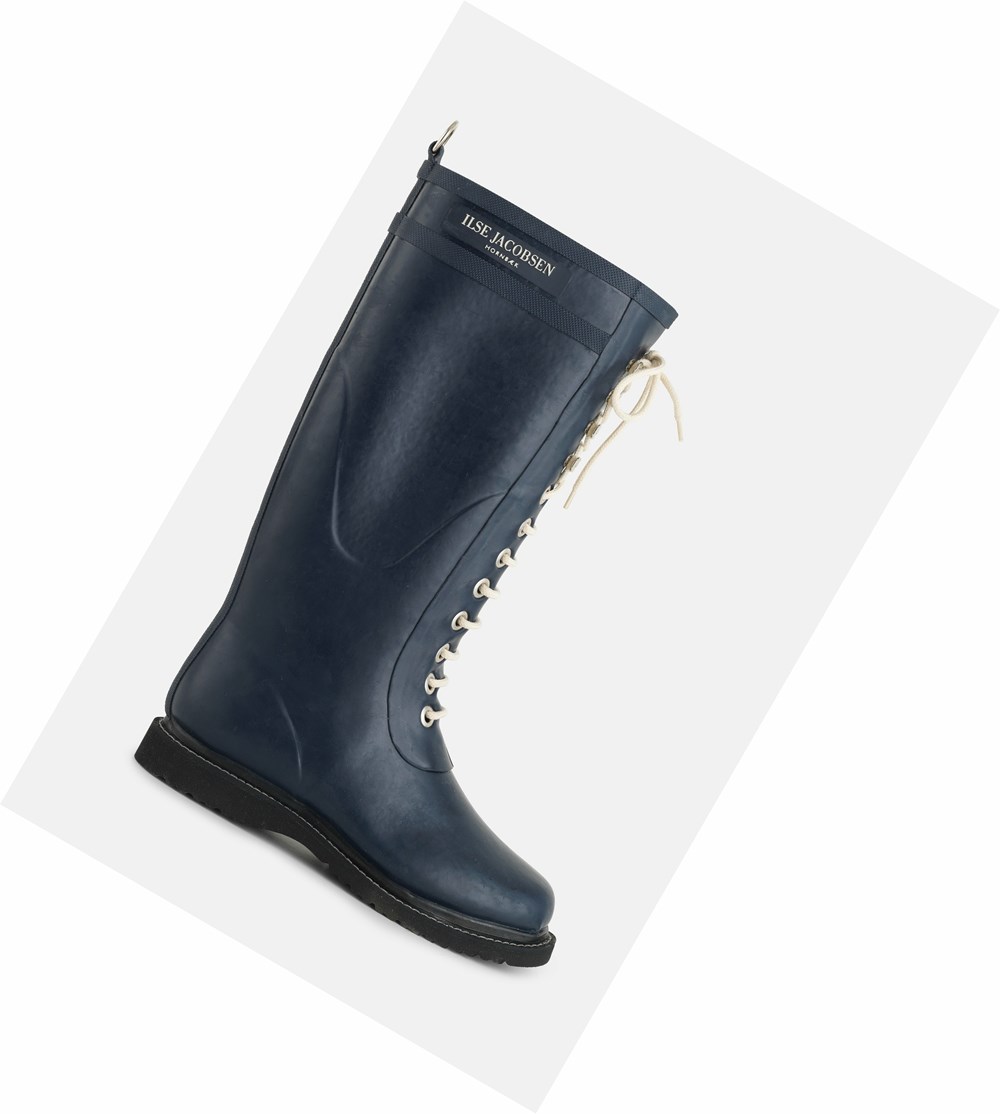 Women's Ilse Jacobsen Rain Boots Dark Indigo | LR0752649