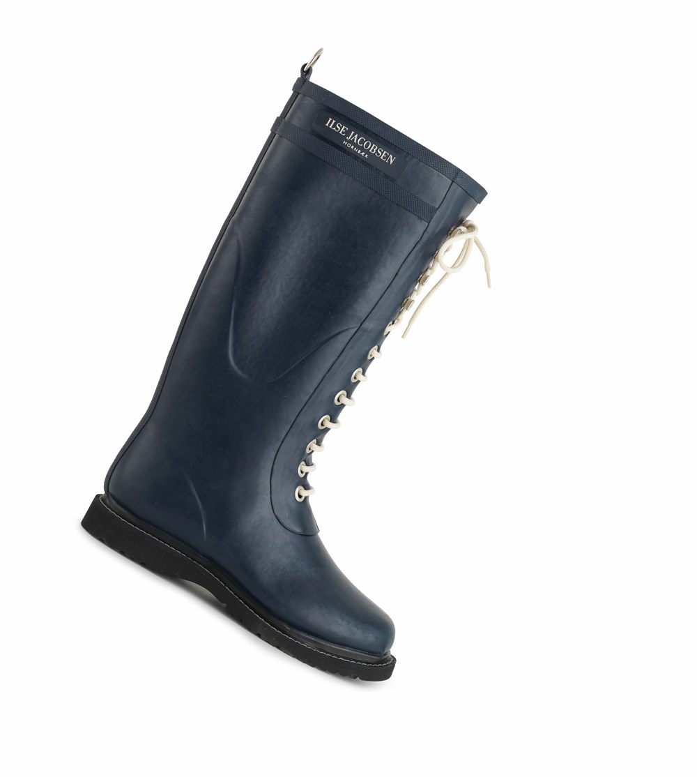 Women's Ilse Jacobsen Rain Boots Dark Indigo | LR0752649