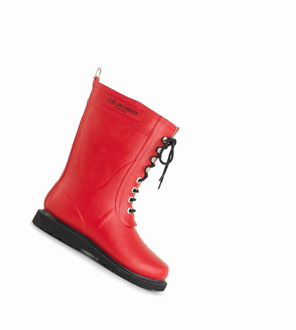 Women's Ilse Jacobsen Rain Boots Deep Red | HS0853916