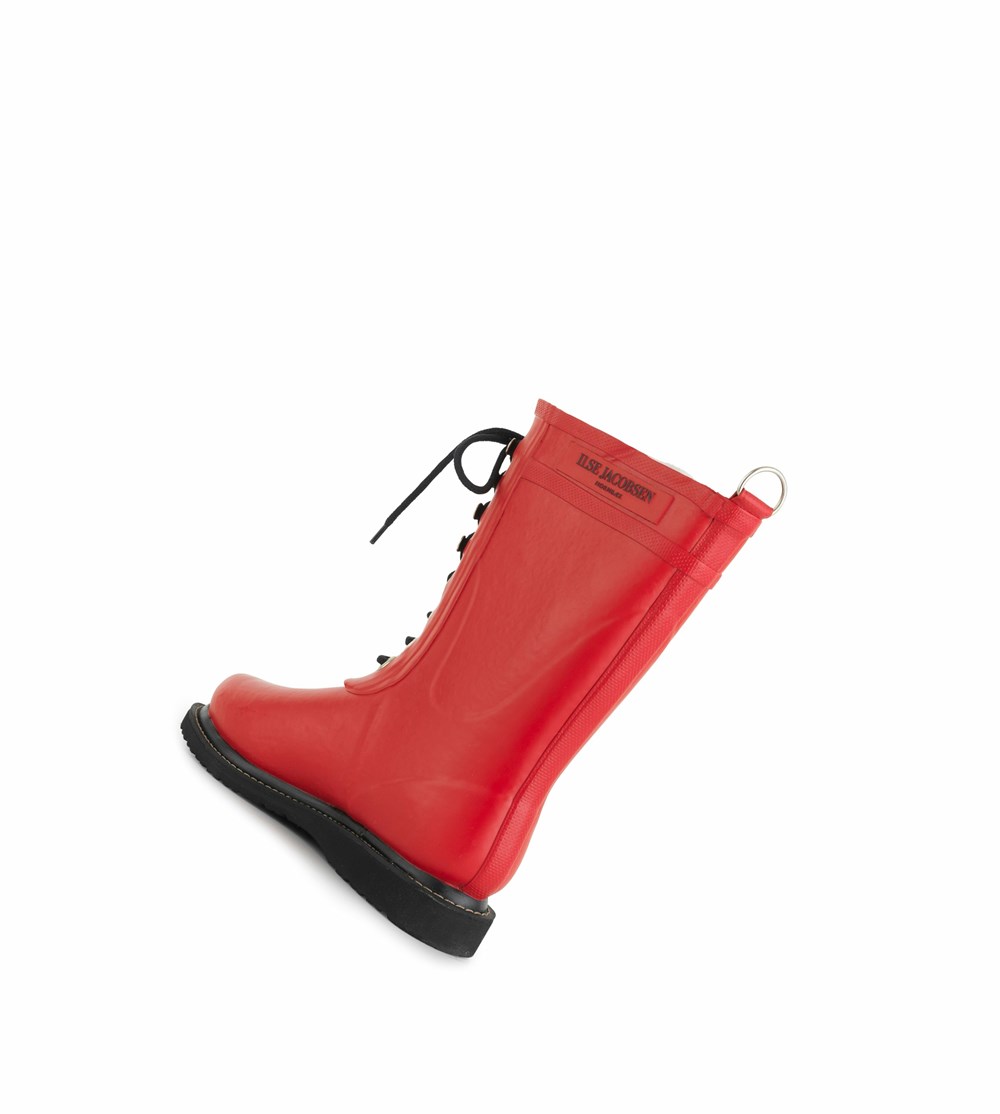 Women's Ilse Jacobsen Rain Boots Deep Red | HS0853916