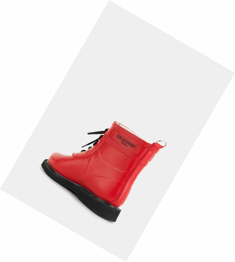 Women's Ilse Jacobsen Rain Boots Deep Red | QO0396875