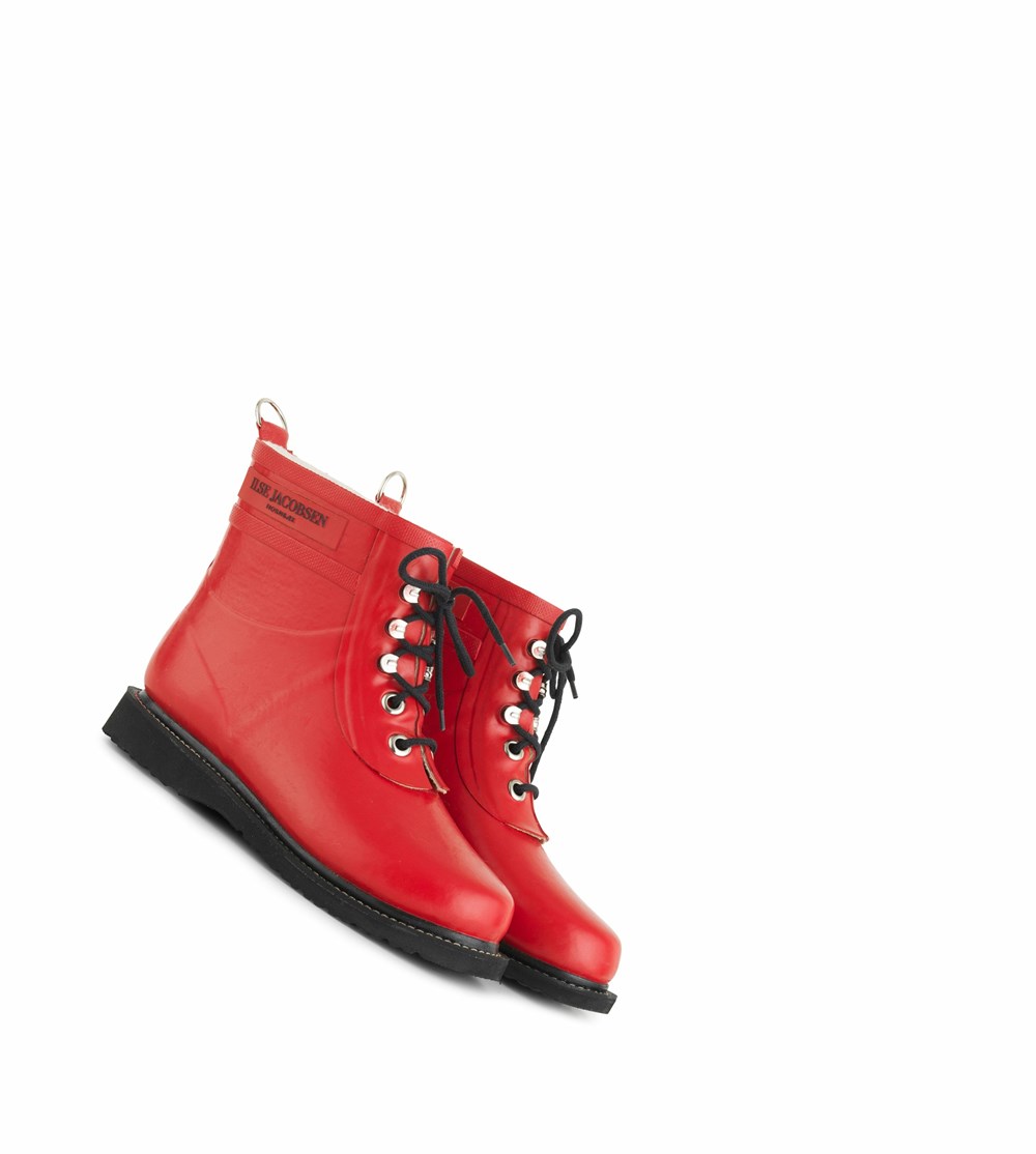 Women's Ilse Jacobsen Rain Boots Deep Red | QO0396875