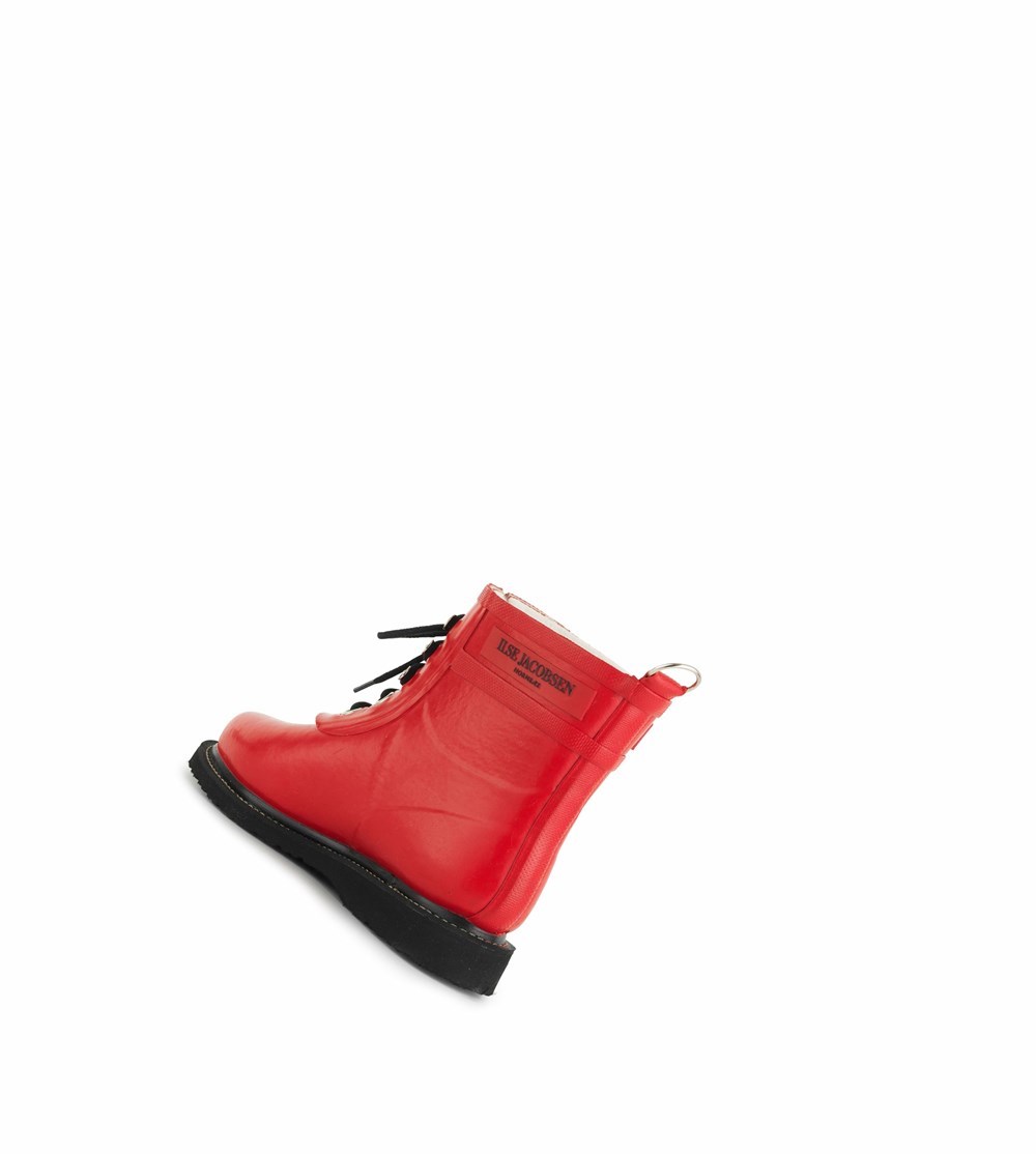 Women's Ilse Jacobsen Rain Boots Deep Red | QO0396875