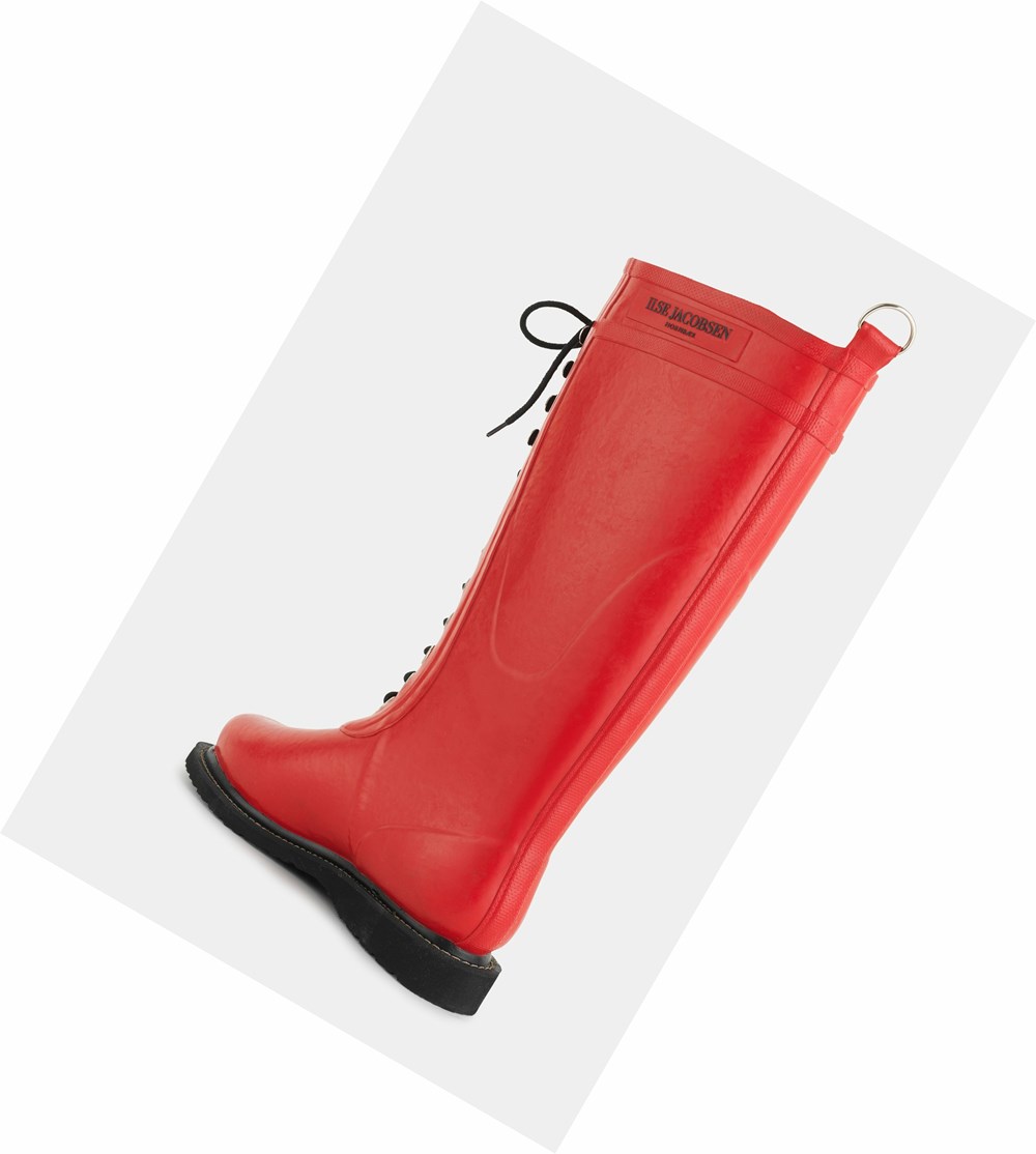 Women's Ilse Jacobsen Rain Boots Deep Red | QP1789243