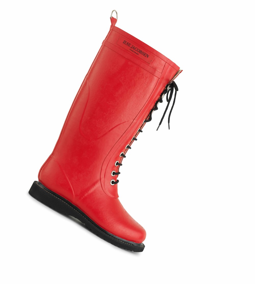 Women's Ilse Jacobsen Rain Boots Deep Red | QP1789243