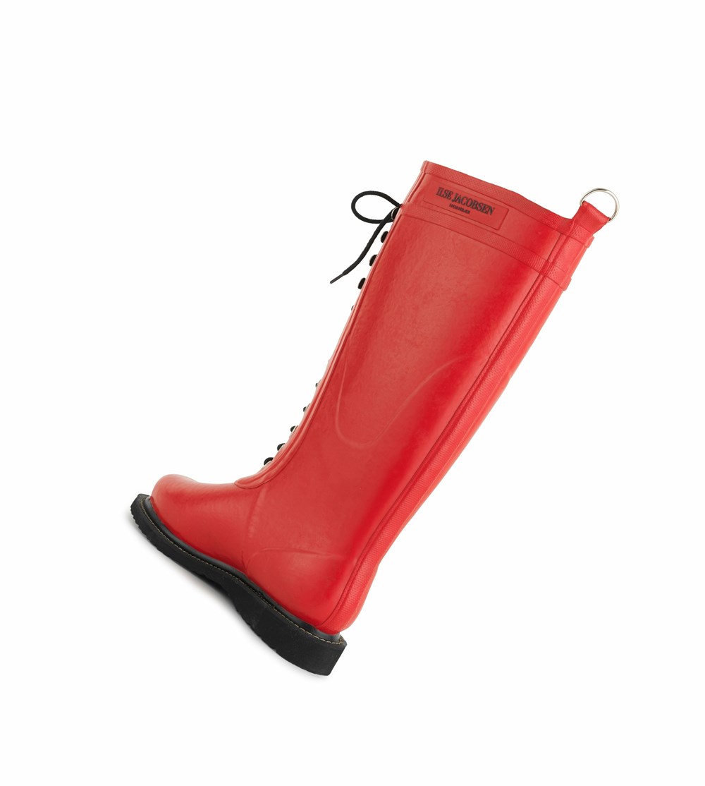 Women's Ilse Jacobsen Rain Boots Deep Red | QP1789243