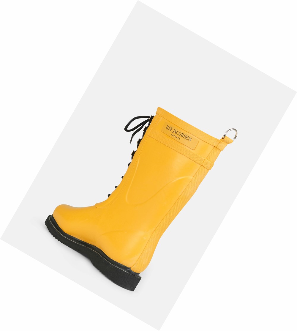 Women's Ilse Jacobsen Rain Boots Yellow | PG0672851