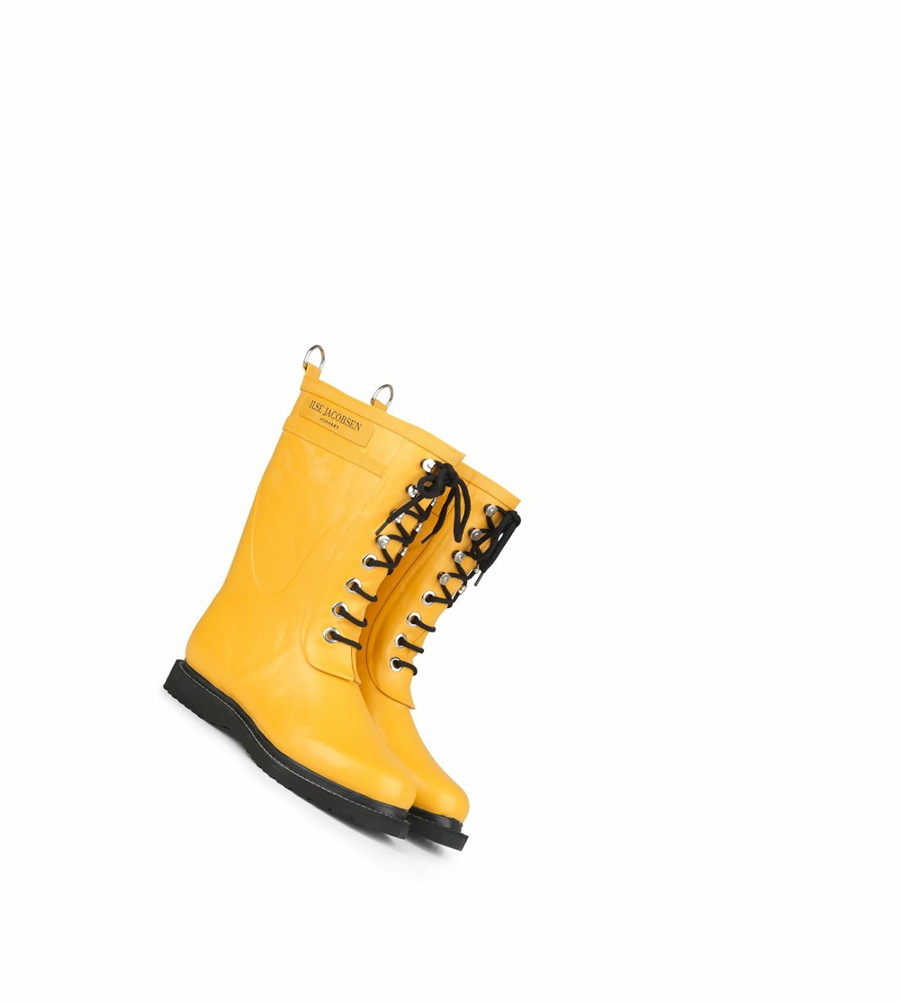 Women's Ilse Jacobsen Rain Boots Yellow | PG0672851