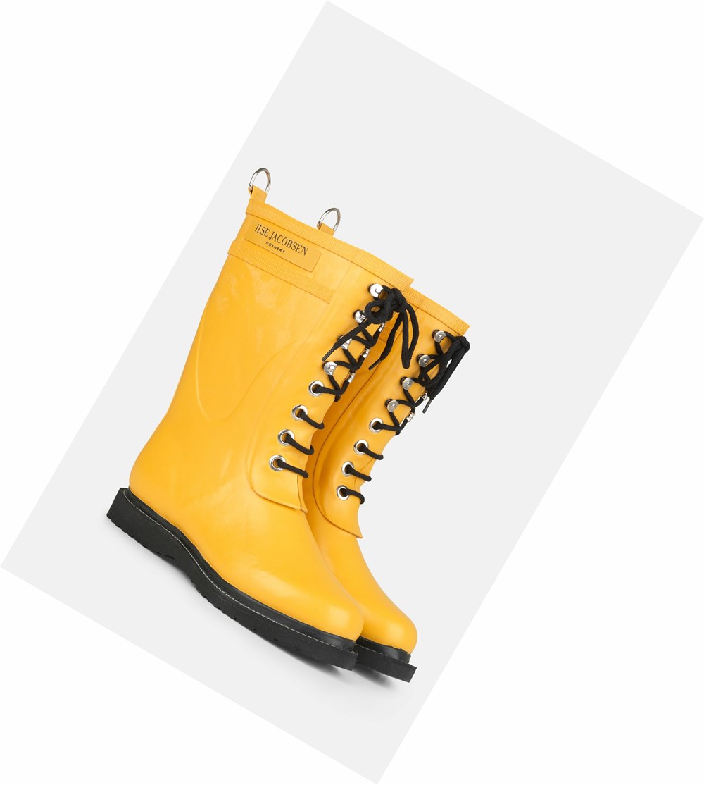 Women\'s Ilse Jacobsen Rain Boots Yellow | PG0672851