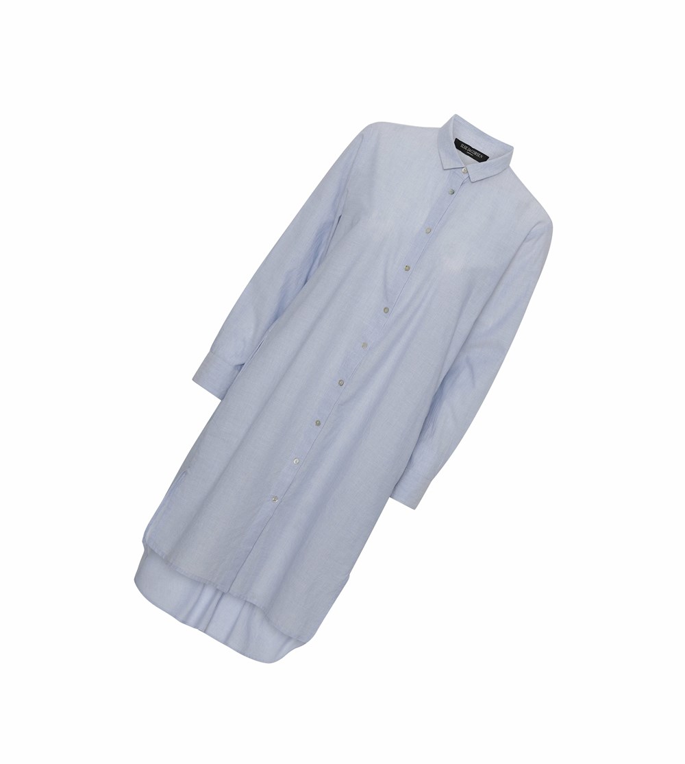 Women's Ilse Jacobsen Shirts Blue | KX1487320