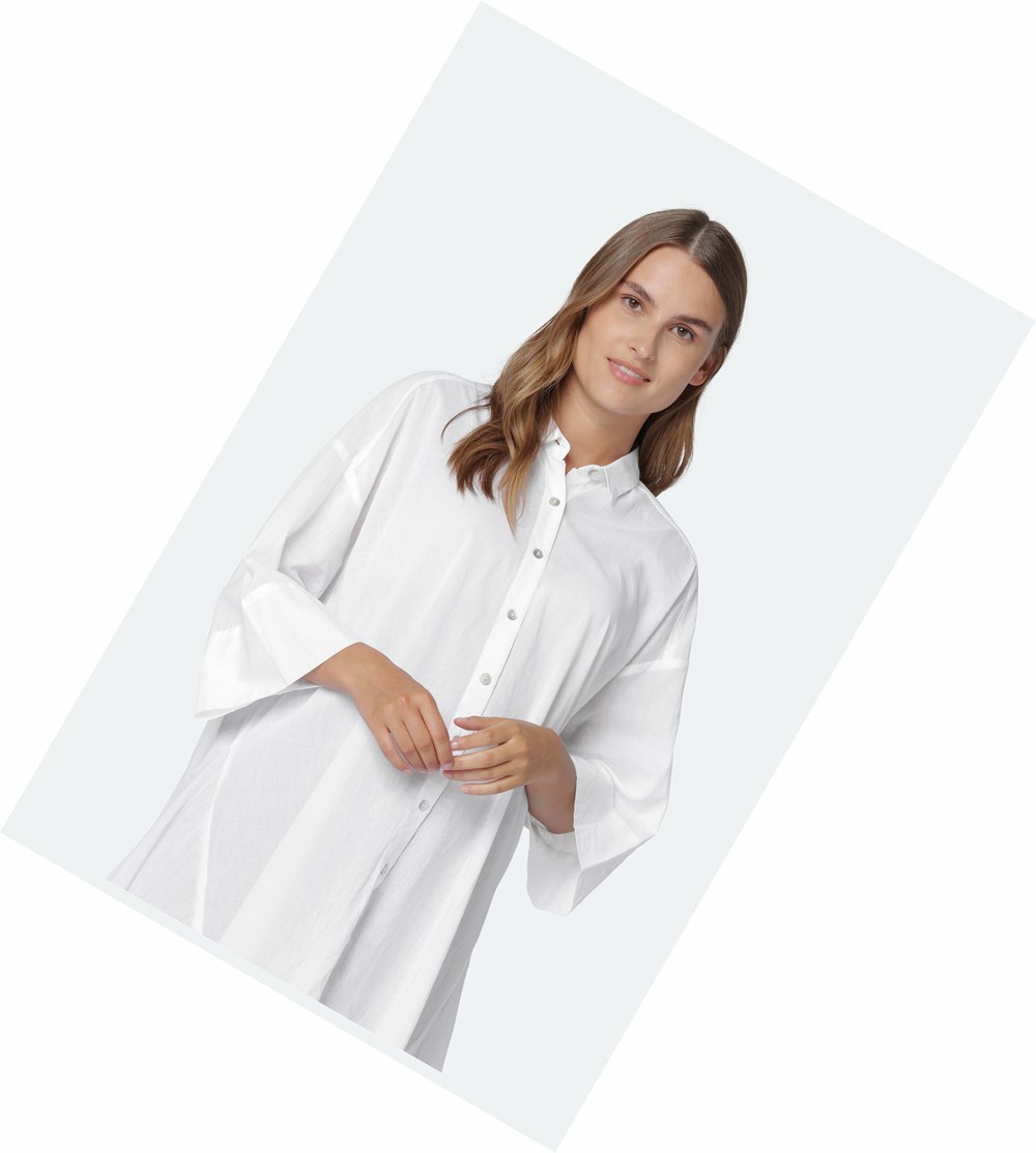 Women\'s Ilse Jacobsen Shirts White | PO8601953