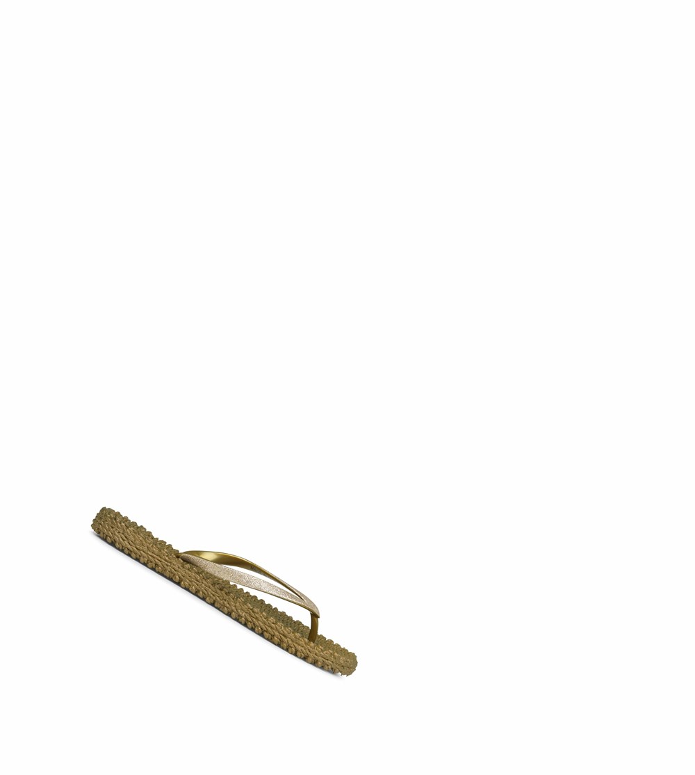 Women's Ilse Jacobsen With Glitter Flip Flops Gold | AO7028451