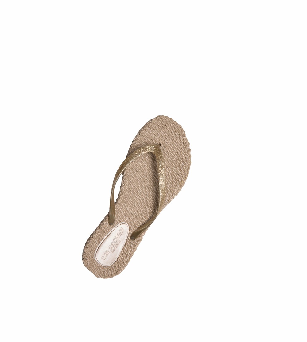 Women's Ilse Jacobsen With Glitter Flip Flops Silver | AX5710392