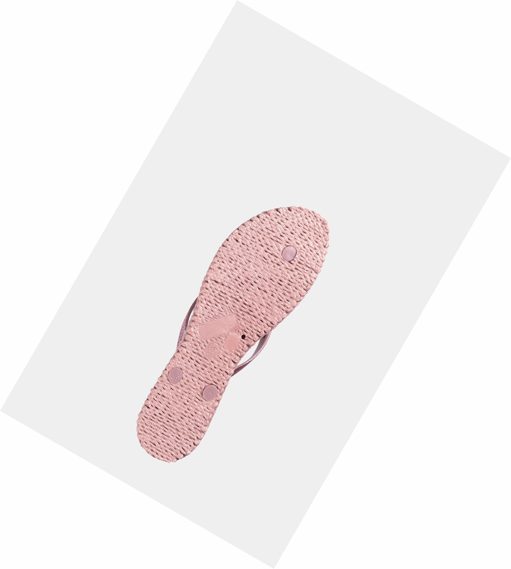 Women's Ilse Jacobsen With Glitter Flip Flops Rose | VQ8143925